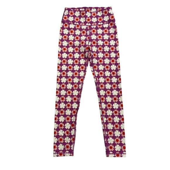 Hanna Andersson 140 Floral Leggings Active Print Made To Stretch Girls Size 10 - Picture 1 of 3